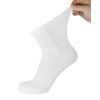 Big and Tall Diabetic Cotton Neuropathy Ankle Socks, King Size Mens Athletic Socks (13-15, Quarter White) - 3 pairs
