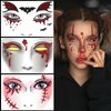 Halloween Blood Face Jewels for Women Vampire Costume Face Jewels Stick on Scary Rhinestone Gems Vampire Accessories Halloween Costumes for Women Girls 3Packs (bats+scars+vampire tears)