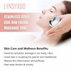 LYNSYXDD Stainless Steel Cryo Gua Sha Massage Tool, Metal Gua Sha Facial Tools for Face, Neck, Shoulder and Body, Face Lift Massager, Metal Ice Gua Sha and Roller Tool for Under Eye Massager