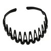 XERU 6 Black Plastic Comb Headband for Women Girls Hairband