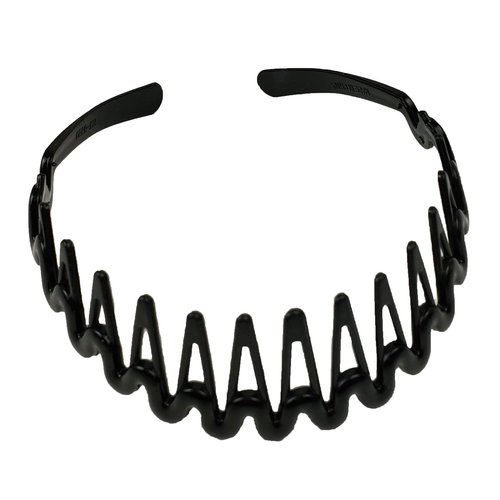 XERU 6 Black Plastic Comb Headband for Women Girls Hairband