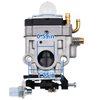 FitBest WYK-74 Carburetor with Fuel Line Kit Spark Plug for Husqvarna 145BT Kawasaki TE45DX Walbro WYK-74 WYK-74-1 Backpack Leaf Blower