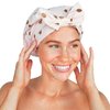Kitsch Luxury Shower Cap for Women Waterproof - Reusable Shower Cap | Hair Cap for Shower | Waterproof Hair Shower Caps for Long Hair | Non-Slip Cute Shower Cap One Size | Shower Bonnet - Blush Dot