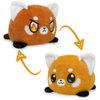 TeeTurtle - The Original Reversible Red Panda Plushie - Orange - Cute Sensory Fidget Stuffed Animals That Show Your Mood 3.5 inch