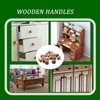 AUXBC 20pcs Mini Wood Cabinet Knobs Unfinished Furniture Pulls DIY Decorative Wooden Drawer Door Handle with Screws, 0.7" x 0.59"