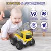 Cars Toy for 18m+ Years Old - Baby Toy Cars for Toddlers Push and Go Friction Powered Construction Truck Toys Plastic Action Vehicle Crane Toy with Playmat Storage Bag for Kids Boys Birthday Gifts
