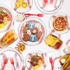 96 Pcs Baseball Party Decorations, Baseball Party Supplies Bundle Include Baseball Plates, Napkins, Forks, Baseball Birthday Party Decorations Serves 24