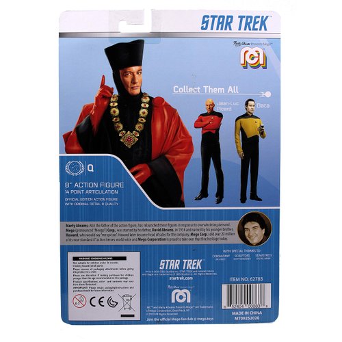 Mego Star Trek: The Next Generation: Q 8" Action Figure Multicolor