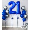 Blue Number 1 Balloons 40 Inch Giant Laser Navy Blue 1 Helium Balloons for Boys First Birthday Party Supplies 1st Anniversary Events Decorations