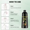 KAISASA Black Hair Dye Shampoo 3 in 1，Argan Natural Herbal Hair Color Shampoo Covers Gray Hair for Women and Men (16.9 fl.oz Black)