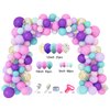 Amandir 138pcs Unicorn Balloons Arch Garland Kit, Unicorn Birthday Party Decorations for Girls Confetti Light Purple Aqua Blue Pink Balloons Set Wedding Baby Shower Party Supplies