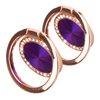 [2 Pack] Concentric Circular Texture Diamond Setting Cell Phone Ring Holder Stand, 360 Degree Rotation and 180 DegreeAdjustable Finger Ring Kickstand with Polished Metal Phone Grip (Purple)