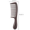 BRUSHZOO Wide Tooth Wooden Comb for Women, Men - Curly, Thick, Long Hair Detangling and Scalp Massager for Hair Growth
