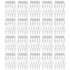 Lawie 20 Pack 5 Teeth Small Tiny Silver Metal Side Hair Combs Plain Blank Crafting DIY Slide Combs Wedding Bridal Veil Combs Decorative Headpiece French Twist Updo Clip Bun Holder Hair Accessories