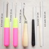 Pack of 5 Different Sizes Latch Hook Crochet Needle Hook Tools for Braid Hair, Scarf Carpet Making and Other Crafts