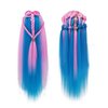 Mannequin Head with Hair，Eumos 29'' Cosmetology Doll Head for Hair Styling to Practice on Hairdressing Training Braiding Heads with Clamp Holder kit