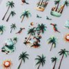 Summer Coconut Tree Nail Art Stickers Decals 2Pcs Palm Tree Flamingo Flowers Summer Nail Designs Stickers Manicure Accessories Tropical Style Nail Decals for Acrylic Nail Art Decorations Supplies