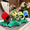 Dyharnsty Plants vs Zombies Plush Toys Gatling Pea Plant Soft Figure Dolls, Plants vs Zombies Toys Gatling Pea Shooter PVZ Plush 1 2 Set(Gatling Pea)