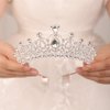JWICOS Silver Tiara Crown with Comb for Women Elegant Crystal Tiara for Brides Wedding Crown Headband for Pageant Prom Birthday Party