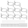 MECCANIXITY 8" Furniture Anchors, 10 Sets Anti Tip Furniture Anchors Stainless Steel Furniture Securing Wall Anchors for Earthquake Straps Home Safety, White