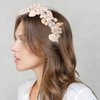 Kesvb Starfish Headband Silver Bride Pearl Hair Band Sea Shell Headpiece Beach Wedding Hair Accessories for Women and Girls