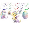 10 Pcs Enchanted Dragon Streamers - Magical Party Decorations for Girls' Baby Shower or Birthday, Fantasy-Themed Celebration Accents