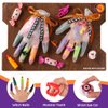 Deerher 233PCS Halloween Party Favors - 24 Pack Halloween Gloves Toys Bulk Stuffed, Non-Candy Halloween Treat Bag Gifts for School Classroom Kids Toddlers Boys Girls Prizes Party Supplies