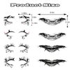 4 Pairs Halloween Eye Shadow Stickers and 4 Pack Skeleton Mouth Temporary Tattoo, 3D Eyeshadow Eyeliner Sticker Waterproof Face Eye Art Decor Sticker for Women Girls Halloween Masquerade Party