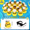 Simgoing 48 Pcs Christmas Cruise Duck Gift Bulk Glow in The Dark Rubber Ducks with Sunglasses Tiny Sailing Ducks Squeaky Nautical Ship Toy for Birthday Party Favors Classroom Carnival