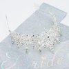 Casoty Silver Bride to Be Sash & Tiara Kit, Bachelorette Party Supplies, Bachelorette Sash, Bride Tiara for Bridal Shower, Bride Sash Set for Bridal Party Shower Wedding