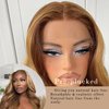 MITIMES Pre Plucked Highlight Ombre Glueless Lace Front Wigs Synthetic Ready To Wear Honey blonde Lace Front Wig Balayage Wig For Black Women