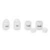 1:12 Scale Kitchen Food Accessories Miniature Sugar Shaker Candy Food Model Pretend Play 4 Jars Set Dollhouse Ornament Mini Scene Accessories Restaurant Candy Simulation (Porcelain)