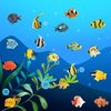 SCAHOW 18PCS Tropical Fish Toys for Kids, Plastic Assorted Miniature Sea Creatures Toys, Fake Toy Fish, Mini Ocean Animal Figures for Toddlers