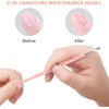 HaimiLiya Gel Nail Remover Tool Cuticle Pusher Dual-end Dead Skin Nail Pusher Nail Dirt Cleaner Tool Gel Polish Remover Pusher, 410 Stainless Steel, Pink