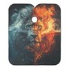 ALAZA Lion in The Fire and Water Barber Cape for Men Women, Waterproof Haircut Apron Beard Shaving Bib Hair Cutting Cloth 55 x 65 Inch