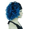 Lydell 12" Super Curly Wigs Ombre Black Blue Hair Synthetic Headband Wigs (1+T4330)