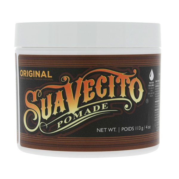 Suavecito Pomade Original For Men 4 oz, 1 Pack - Medium Shine Water Based Wax Like Flake Free Hair Gel - Easy To Wash Out - All Day Hold For All Hairstyles