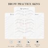 4pcs Double Sided White Silicone Nano Hair Stroke Practice Skin Permanent Makeup Microblading Practice Pad Sheets for Eyebrow Training (4pcs)