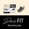 i-ENVY Half Lashes, Edge Fit False Eyelashes Natural Dramatic Look Wispy Cat Eye Clear Band Fluffy Volume Soft Strip Short Half Fake Eyelashes Light Weight Comfort Everyday Easy to Wear (DRAMATIC FIT)