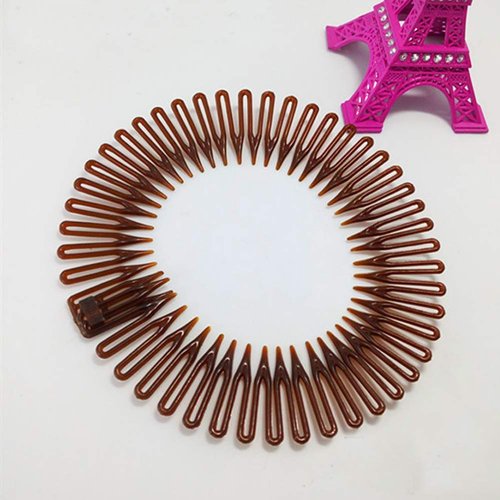 Pinksee 3pcs Stretch Flexible Hair Combs Headband Tooth Headband For Women