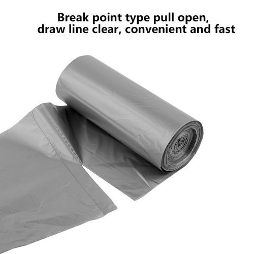 5 Rolls Small Trash Garbage Bags, 4 Gallon Strong Thin Material Disposable Kitchen Garbage Bags, Durable Plastic Trash Bags for Office Home Bedroom Garden Waste Bin, 100 Counts (Silver)