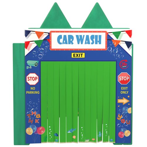 DLOREUK Play Panel for Kids Play Couch Foam Sofa Childrens Home Play Modular Couch (Sofa not Included) - Car Wash - Set of 2 (Entrance & Exit)