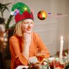 WTTORDE Elf Hat,Christmas LED Hats，Light Up Elf Hat Costume Accessory,Xmas Holiday Party Favors Gifts, Red Green