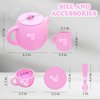 Silicone Tea Set, Silicone Tea Party Set, Pretend Play Tea Party Set for Girls, Food Grade Kids Kitchen Tea Set Accessories for Party (Pink)