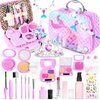 INNOCHEER Pretend Makeup for Toddlers Toys, Fake Makeup Mermaid Toys for Girls Purse, Toddler Makeup Kit Pretend Play Makeup Toys, Toy Mermaid Makeup for Kids, Gifts Toys for 3 4 5 6 7+ Year Old Girls