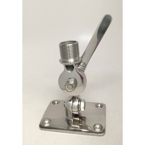 MARINE BOAT STAINLESS STEEL 316 RATCHET Mount ANTENNA BASE FLAG POLE SOCKET