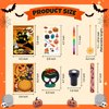 Halloween Party Favors, Halloween Coloring Books with Crayons School Exchanging Gifts Tattoo DIY Sticker Stampers Paper Crafts Slap Bracelets Sticky Hands Halloween Class Treat Prizes 96 PCS