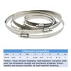 EesTeck 4Pcs 6" Adjustable 304 Stainless Steel Duct Clamps Hose Clamp Pipe Clamp Air Ducting Clamp worm drive hose clamps