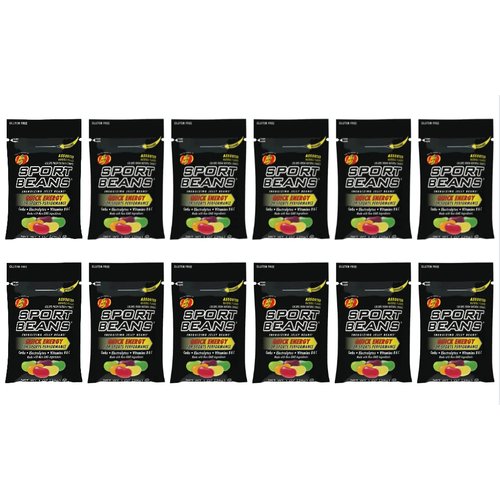 Jelly Belly Sport Beans [12-Pack] Assorted Sport Beans (Orange, Fruit Punch, Green Apple, Juicy Pear, Lemon Lime, Berry) Click for More Sizes