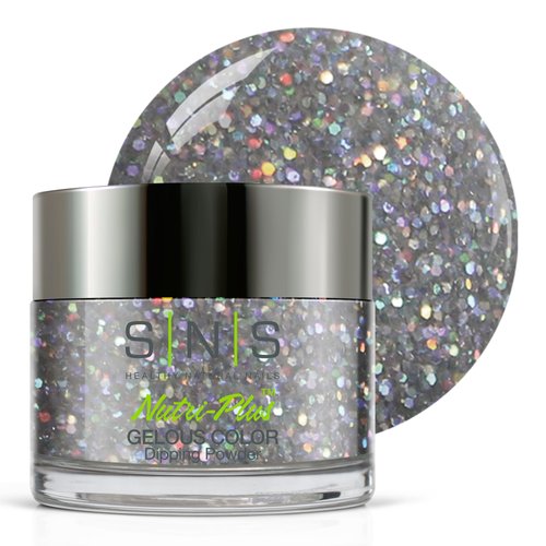 SNS Nail Dip Powder, Gelous Color Dipping Powder - Whistleblower (Metallics/Silver, Glitter) - Long-Lasting Dip Nail Color Lasts 14 Days - Low-Odor & No UV Lamp Required - 1oz